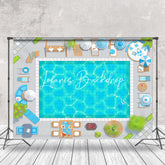 Lofaris Overlooking Swimming Pool Sunbathing Summer Backdrop